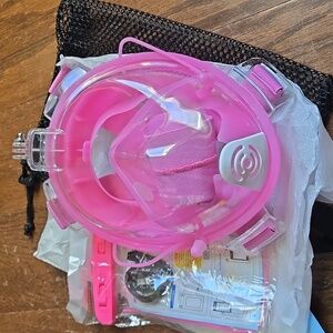 Pink Full Face Snorkel Mask L/XL